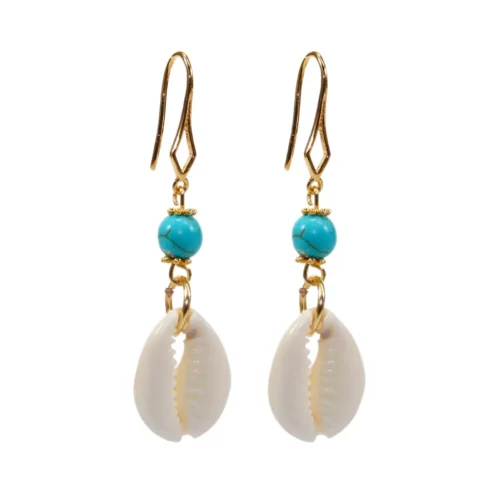 A-24-00006.webp Aretes con concha de mar y piedra Turquesa