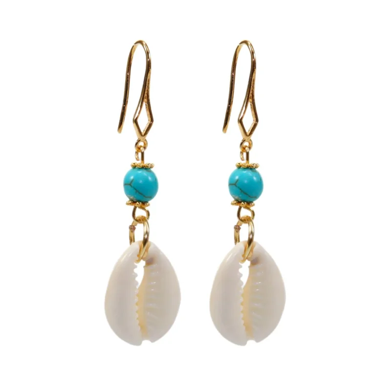 A-24-00006.webp Aretes con concha de mar y piedra Turquesa
