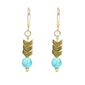 Aretes de Hematita y Turquesa