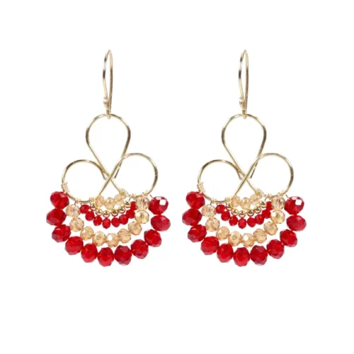 Aretes con técnica de alambrismo Aretes con técnica de alambrismo