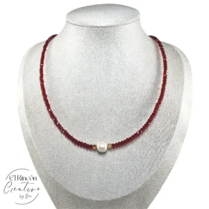 Collar choker cristales perla mallorca