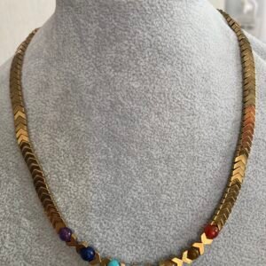 collar 7 chakras de hematitas