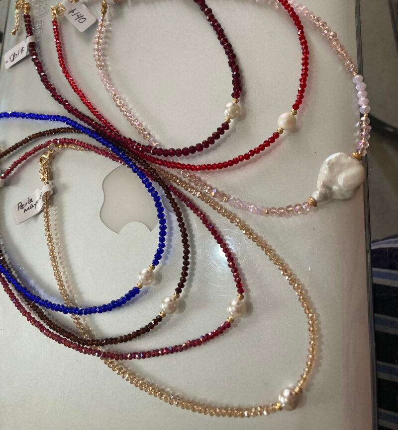 Collar cristales perla mallorca