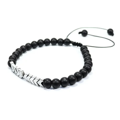 P-24-00012.webp Pulsera de hematitas y piedras negras