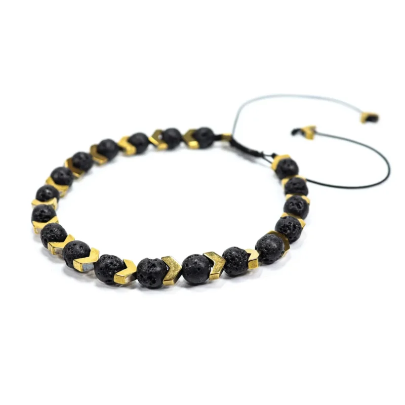 P-24-00013.webp Pulsera de hematitas y piedras volcánicas