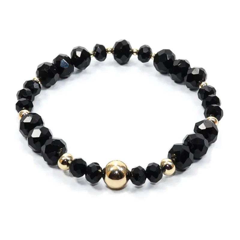 Pulsera con cristales negros