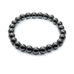 Pulsera elástica con piedras Hematitas