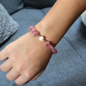 P-24-00022_3.webp Pulsera con chip de Jade Rosa y Perla Mallorca