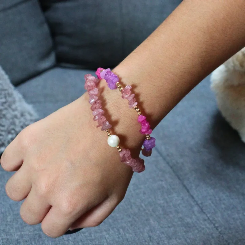 Pulsera con chip de jade