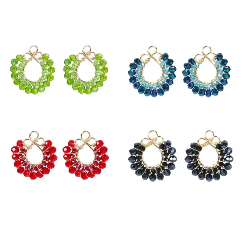 Aretes de alambrismo con cristales Aretes de alambrismo con cristales