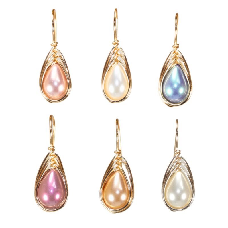 Aretes perla de mallorca gota A-25-00007 Aretes perla de mallorca gota