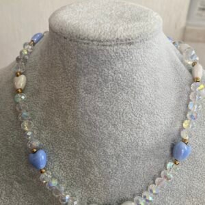 collar corazon de ceramica y mallorca collar corazon de ceramica y mallorca