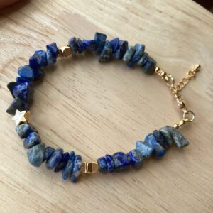 Pulsera chips lapislazuli
