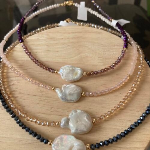 collar choker de perla madre collar choker de perla madre