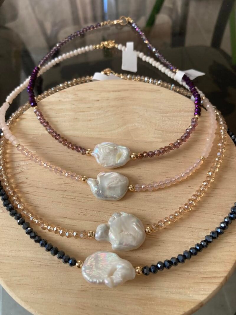 collar choker de perla madre collar choker de perla madre