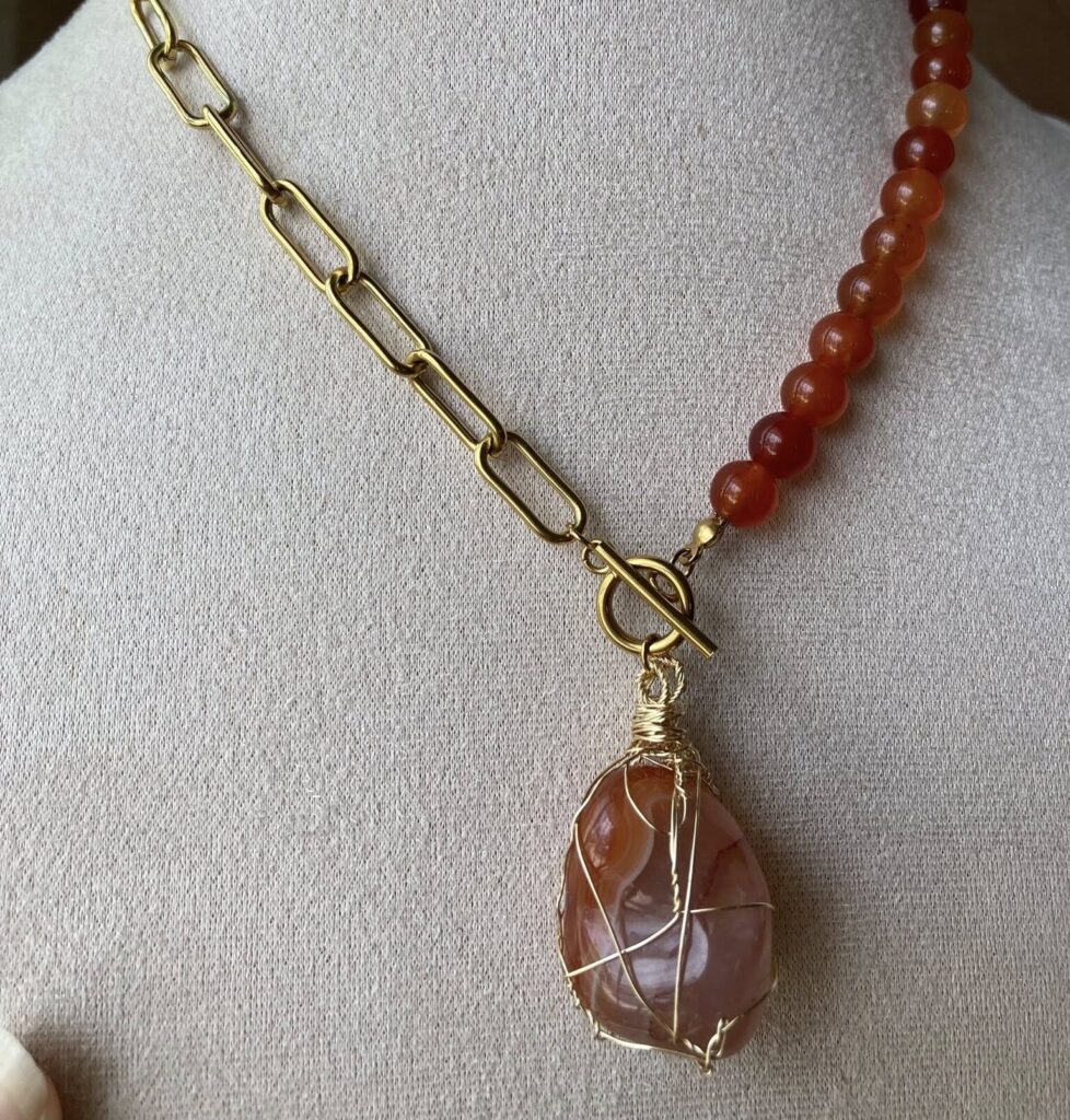 Collar Agata Cornalina